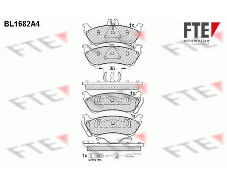 Brake Pad Set, disc brake BL1682A4 FTE