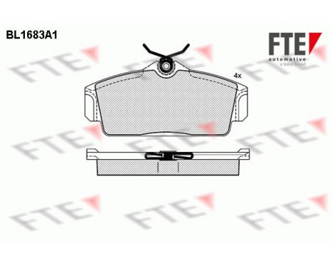 Brake Pad Set, disc brake BL1683A1 FTE