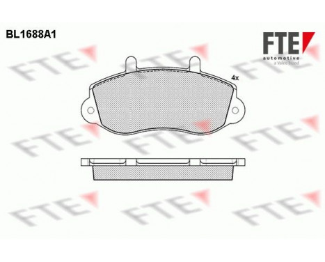 Brake Pad Set, disc brake BL1688A1 FTE