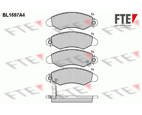 Brake Pad Set, disc brake BL1697A4 FTE