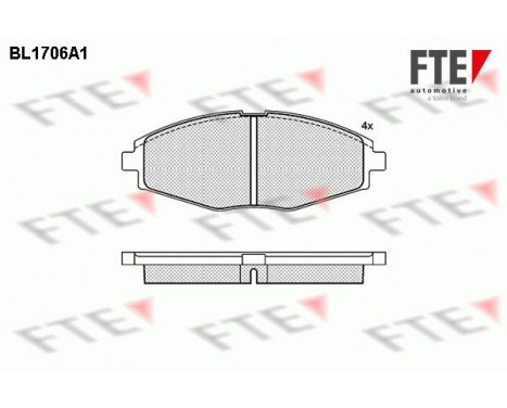 Brake Pad Set, disc brake BL1706A1 FTE