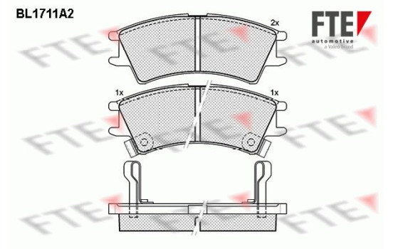 Brake Pad Set, disc brake BL1711A2 FTE