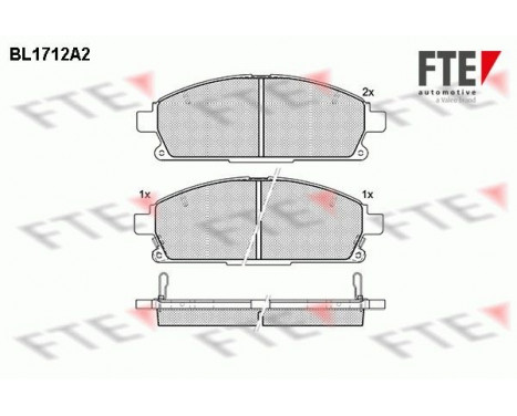 Brake Pad Set, disc brake BL1712A2 FTE