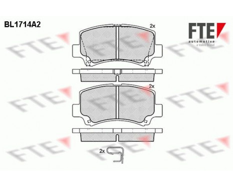 Brake Pad Set, disc brake BL1714A2 FTE