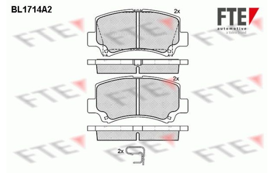 Brake Pad Set, disc brake BL1714A2 FTE