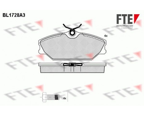 Brake Pad Set, disc brake BL1728A3 FTE