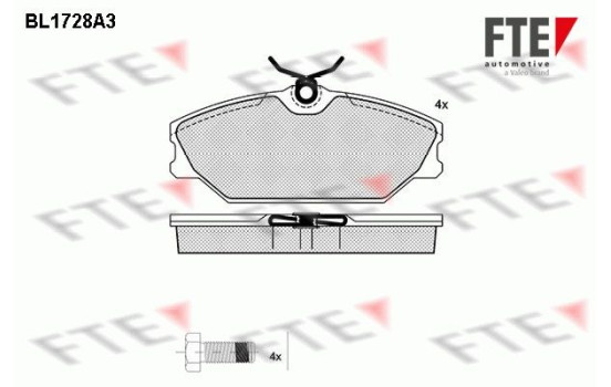 Brake Pad Set, disc brake BL1728A3 FTE