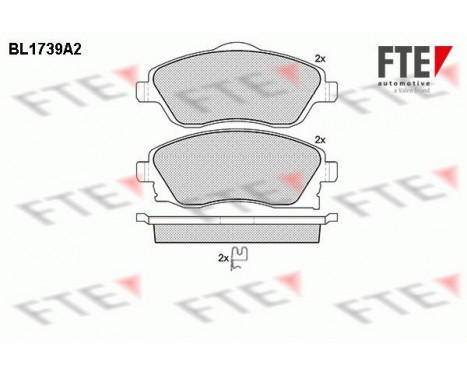 Brake Pad Set, disc brake BL1739A2 FTE