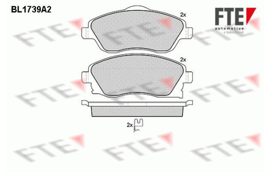 Brake Pad Set, disc brake BL1739A2 FTE