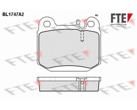 Brake Pad Set, disc brake BL1747A2 FTE