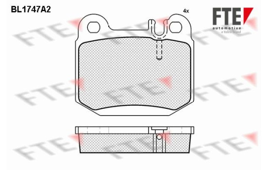 Brake Pad Set, disc brake BL1747A2 FTE