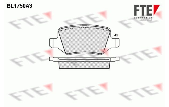 Brake Pad Set, disc brake BL1750A3 FTE