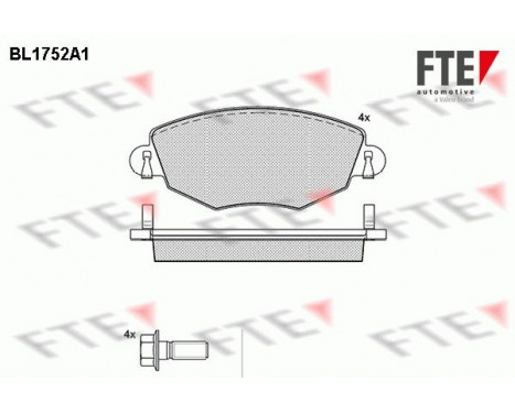 Brake Pad Set, disc brake BL1752A1 FTE