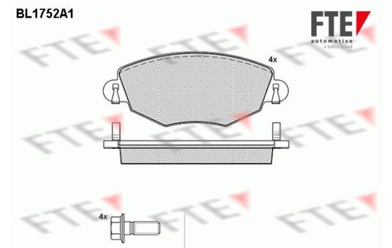 Brake Pad Set, disc brake BL1752A1 FTE