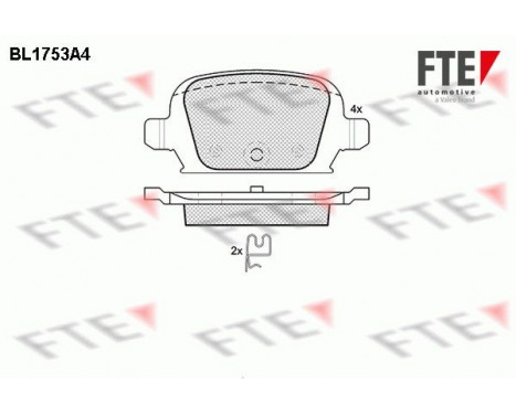 Brake Pad Set, disc brake BL1753A4 FTE