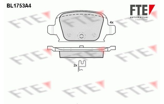 Brake Pad Set, disc brake BL1753A4 FTE