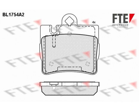 Brake Pad Set, disc brake BL1754A2 FTE