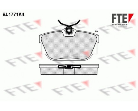 Brake Pad Set, disc brake BL1771A4 FTE