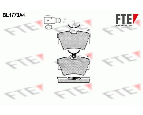 Brake Pad Set, disc brake BL1773A4 FTE