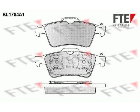 Brake Pad Set, disc brake BL1784A1 FTE