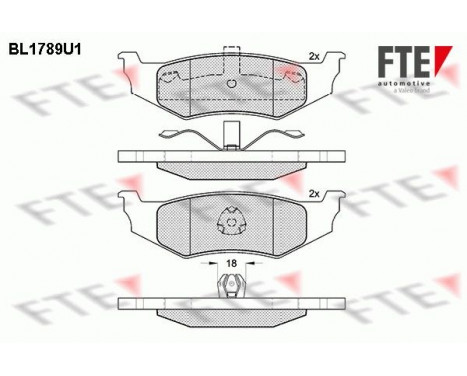 Brake Pad Set, disc brake BL1789U1 FTE