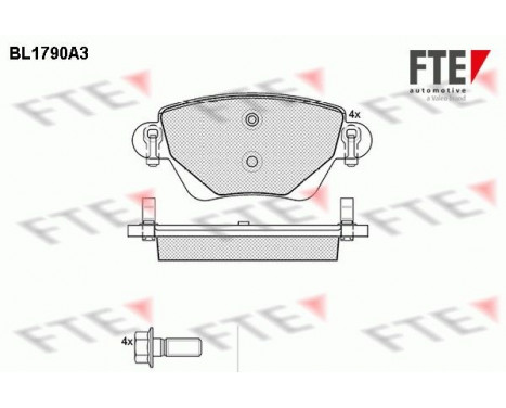 Brake Pad Set, disc brake BL1790A3 FTE