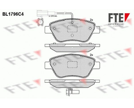 Brake Pad Set, disc brake BL1796C4 FTE