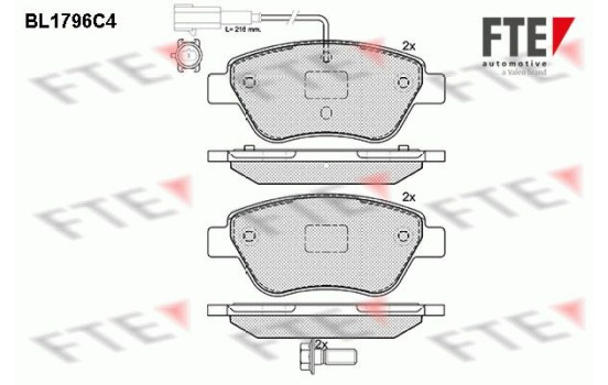 Brake Pad Set, disc brake BL1796C4 FTE