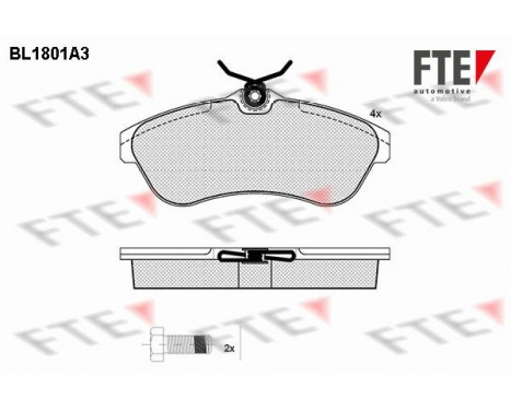 Brake Pad Set, disc brake BL1801A3 FTE