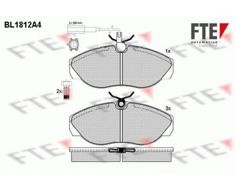 Brake Pad Set, disc brake BL1812A4 FTE