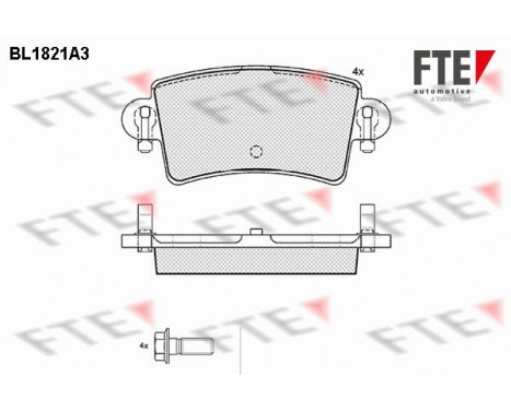 Brake Pad Set, disc brake BL1821A3 FTE