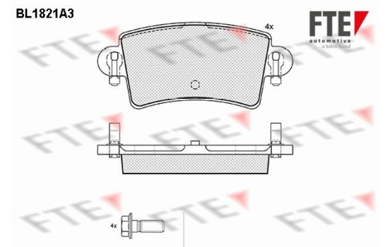 Brake Pad Set, disc brake BL1821A3 FTE