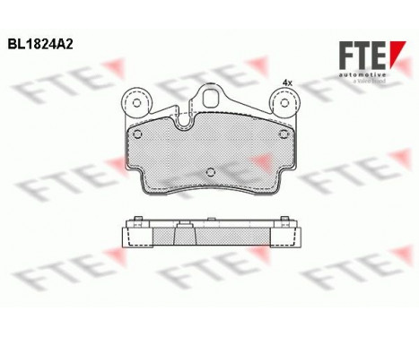 Brake Pad Set, disc brake BL1824A2 FTE