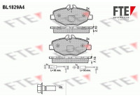 Brake Pad Set, disc brake BL1829A4 FTE