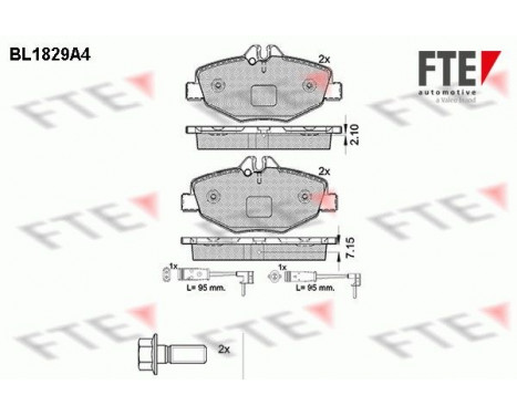 Brake Pad Set, disc brake BL1829A4 FTE
