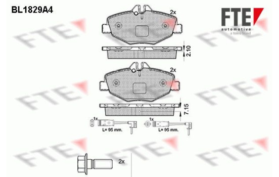 Brake Pad Set, disc brake BL1829A4 FTE