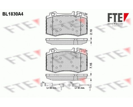 Brake Pad Set, disc brake BL1830A4 FTE