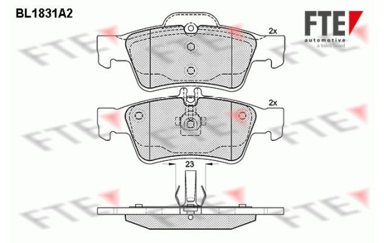 Brake Pad Set, disc brake BL1831A2 FTE
