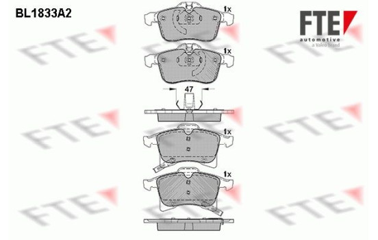Brake Pad Set, disc brake BL1833A2 FTE