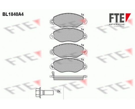 Brake Pad Set, disc brake BL1840A4 FTE