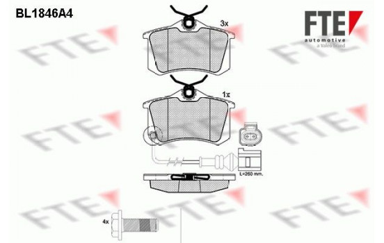 Brake Pad Set, disc brake BL1846A4 FTE