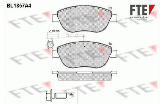 Brake Pad Set, disc brake BL1857A4 FTE