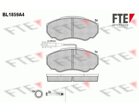 Brake Pad Set, disc brake BL1859A4 FTE