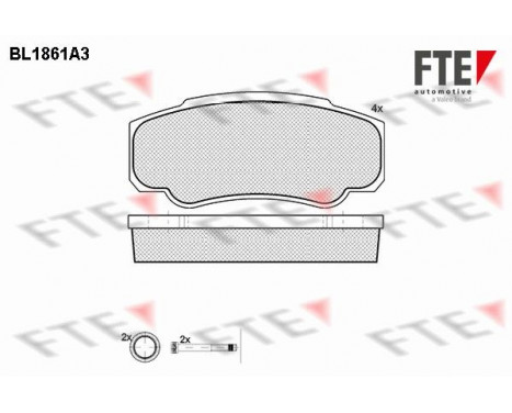 Brake Pad Set, disc brake BL1861A3 FTE