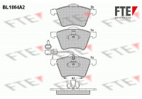 Brake Pad Set, disc brake BL1864A2 FTE