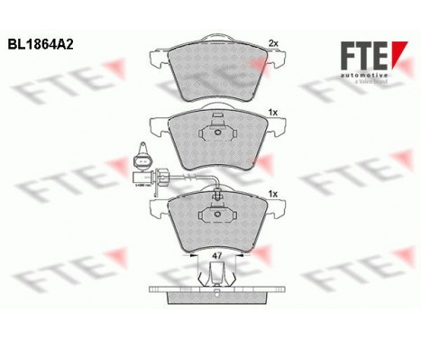 Brake Pad Set, disc brake BL1864A2 FTE