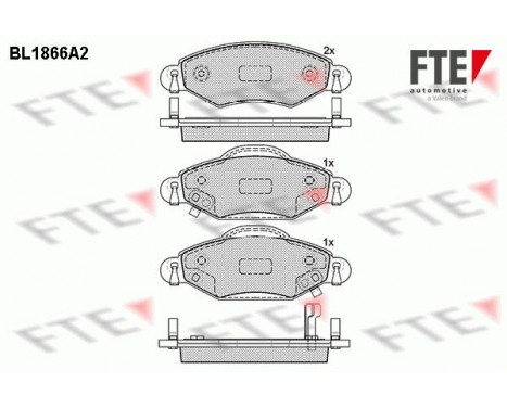 Brake Pad Set, disc brake BL1866A2 FTE