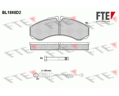 Brake Pad Set, disc brake BL1868D2 FTE