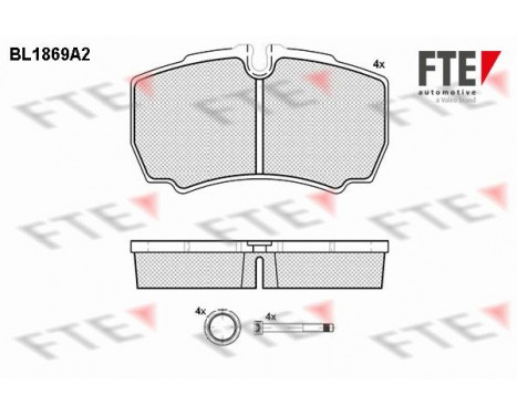 Brake Pad Set, disc brake BL1869A2 FTE