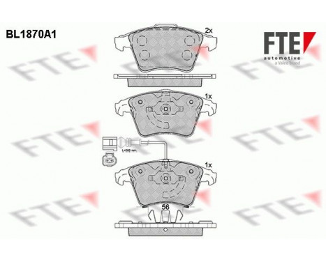 Brake Pad Set, disc brake BL1870A1 FTE